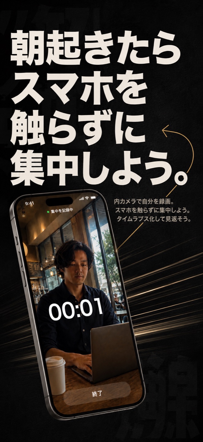 Dopawell DeepWorkで集中時間を記録する画面